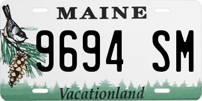 ME license plate 9694SM