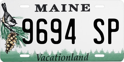 ME license plate 9694SP