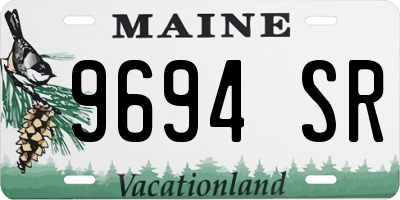 ME license plate 9694SR