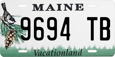 ME license plate 9694TB