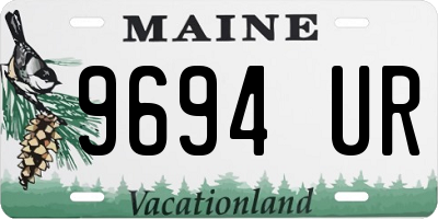 ME license plate 9694UR