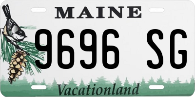 ME license plate 9696SG