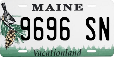 ME license plate 9696SN