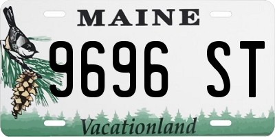 ME license plate 9696ST