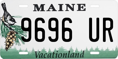 ME license plate 9696UR