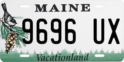 ME license plate 9696UX