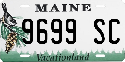 ME license plate 9699SC