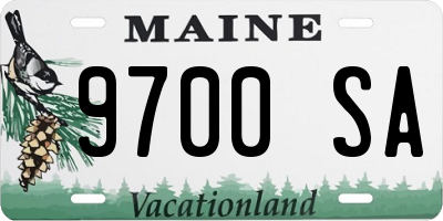 ME license plate 9700SA