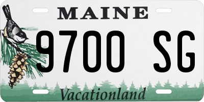 ME license plate 9700SG