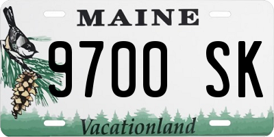 ME license plate 9700SK