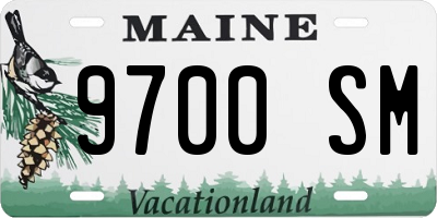 ME license plate 9700SM
