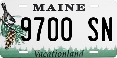 ME license plate 9700SN