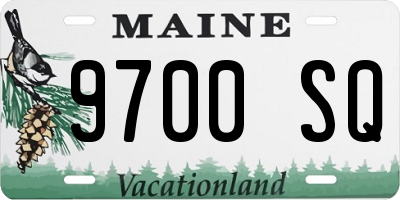 ME license plate 9700SQ