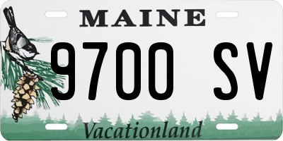 ME license plate 9700SV