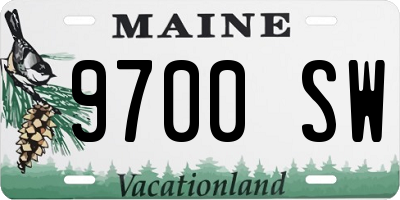 ME license plate 9700SW