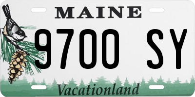 ME license plate 9700SY
