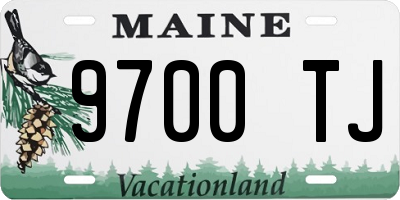ME license plate 9700TJ