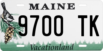 ME license plate 9700TK