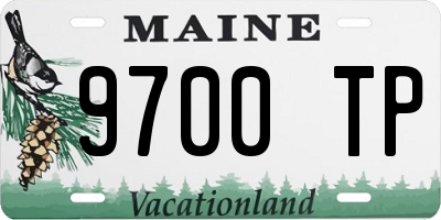 ME license plate 9700TP