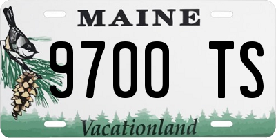 ME license plate 9700TS