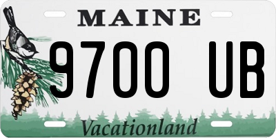 ME license plate 9700UB