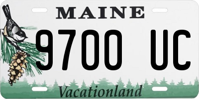 ME license plate 9700UC