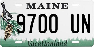 ME license plate 9700UN