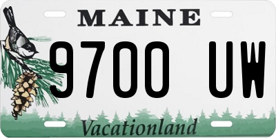 ME license plate 9700UW