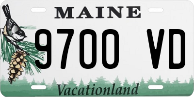 ME license plate 9700VD
