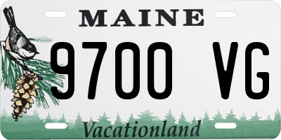 ME license plate 9700VG