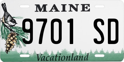 ME license plate 9701SD