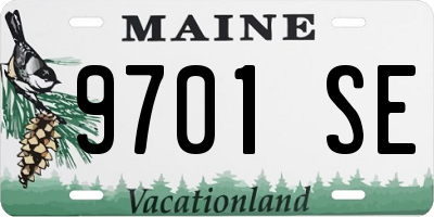 ME license plate 9701SE