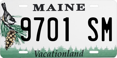 ME license plate 9701SM