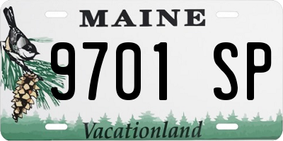 ME license plate 9701SP