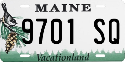 ME license plate 9701SQ