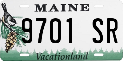 ME license plate 9701SR