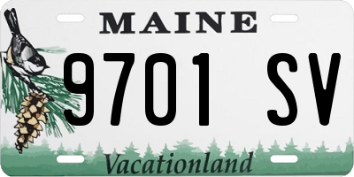ME license plate 9701SV