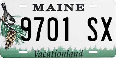 ME license plate 9701SX