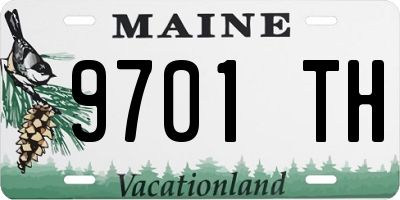 ME license plate 9701TH