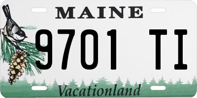 ME license plate 9701TI