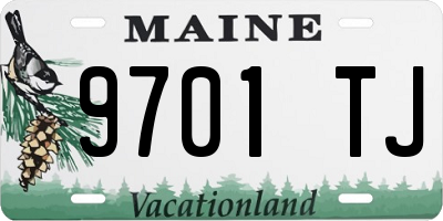 ME license plate 9701TJ