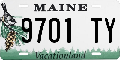 ME license plate 9701TY