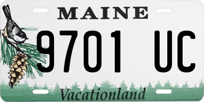 ME license plate 9701UC