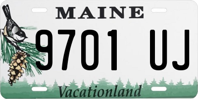 ME license plate 9701UJ