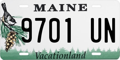 ME license plate 9701UN