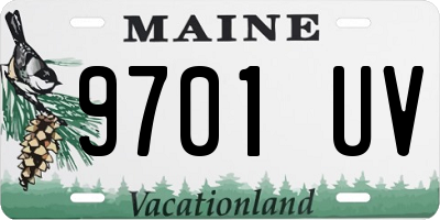 ME license plate 9701UV