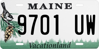 ME license plate 9701UW