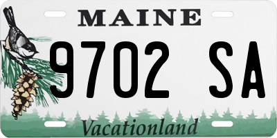 ME license plate 9702SA