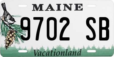 ME license plate 9702SB