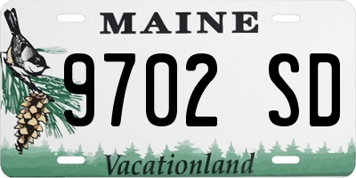 ME license plate 9702SD